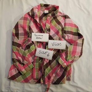 Gymboree girls belted button up size 6